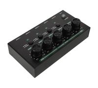 Kisangel Mini Mixer Di Linea Stereo Vie Per Sub-mixaggio Chitarra Microfono Basso Tastiera Digitale e Barra Gestione Multitraccia Avanzata e Riduzione Del Rumore Eccezionale