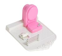 Kisangel Miniatura Wc per Casa delle Bambole Vasino Realistico in Miniatura Accessorio Bagno Decorativo Piccolo e Leggero per Dollhouse