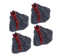 Kisangel Modelli di Montagna Realistici in Plastica 8 CM Set 4 Pezzi di Mini Montagne Scena di Eruzione Decorazioni Artificiali per Paesaggi Vulcanici Giocattoli Educativi per e