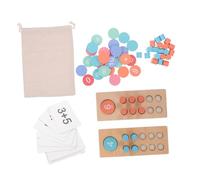 Kisangel Montessori Giocattoli Matematica in Legno Contatore Colorato per Addizione e Sottrazione Educativo Interattivo per Materiale Didattico Resistente per Casa e Scuola