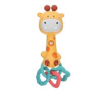 Kisangel musicale e bastoncino da per bambini - Simpatico da masticare a forma di giraffa per, passeggino o per giocare, giallo (senza batteria)