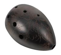 Kisangel Ocarina Xun in Ceramica Nera a 8 Fori per Principianti e Ragazzo Ragazza, Facile da Suonare Suono Etereo e Design a Forma di Goccia in Tonalità F