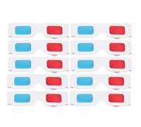 Kisangel Occhiali 3d in Carta Rossi e Blu 10 Pezzi per Visione Film e Giochi 3d Portatili Leggeri e Resistenti Adatti e Adulti