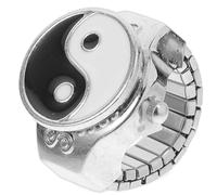 Kisangel Orologio da Dito con Design Otto Numeri Chiari e Aspetto Brillante Anello Orologio Casual Unisex Decorazione Elegante e Facile da Leggere