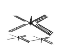 Kisangel Pale in Resina per Mulino a Vento da Esterno, Accessorio per Ventola da Giardino, Sostituzione Pale, Adatto per Lampioni a Vento, Decorazione Resistente all'Acqua