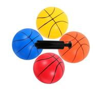 Kisangel Palline da Basket Mini PVC Colorate con Gonfiatore Palle Rimbalzanti Leggere da Ed Esterno Coordinazione Mano Piede Sicuro e Resistente