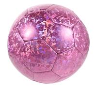 Kisangel Pallone da calcio glitterato taglia 5, pallone da gioco olografico per allenamento, gioco e attività al chiuso e all'aperto, regalo, articoli per il ricreativo per casa e scuola, rosa