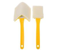 Kisangel Pennelli per Pittura Angolari Triangolari da 2 Pezzi, Strumenti per Rifiniture di Bordi e Angoli Pareti, Pennelli per Dettagli Precisi Impugnatura Comfort, per Interni e