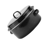 Kisangel Pentola Arrosto Smaltata con Doppio Manico Resistente e Coperchio Rostiera Versatile per Cucina Domestica per Patate Mais e Pollo Facile da Pulire e Sicura per Uso Quotidiano