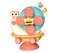 Kisangel per Seggiolone con Ventosa Giochi Montessori per da Bagno Forma Mulino Vento Sviluppo Sensoriale e Coordinazione Mano Occhio Colore Arancione