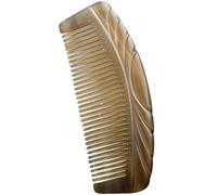 Kisangel Pettine Massaggiatore per Capelluto in Corno di Bue Bianco Texture Ricca e Chiara, Portatile e Adatto per Chioma Bagnati, Strumento Anti-statico per Massaggio Rilassante