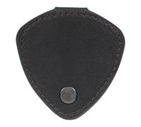 Kisangel Porta Plettri di Plettri in Pelle Nera per Chitarra Custodia Compatta e Resistente per Trasporto Stabile come Regalo per Chitarristi