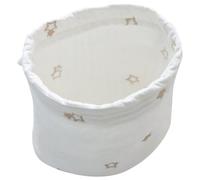 Kisangel Portaoggetti da Appendere per Culla in Cotone Bianco Ricamo, Organizer per Pannolini e Giocattoli, la Culla del Ragazzo Ragazza, Previene la Perdita degli Oggetti