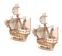 Kisangel Puzzle 3D in Legno per Adulti Kit per Barche a Vela 2 Set Puzzle da Assemblare per Decorazione