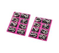 Kisangel Puzzle Di Districamento in Filo Metallico, Anello Di Sblocco Del Gioco Per Bambini e Adulti, Set Portatile Da Viaggio 8 Pezzi, Rompicapo Creativo Per Esercizio Mentale e Concentrazione