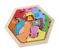 Kisangel Puzzle in Legno per Animali Adorabili Giocattolo Cognitivo per Asilo Educativo Rompicapo in Legno Sicuro per Sviluppo Manuale e Coordinazione Occhio Mano Regalo