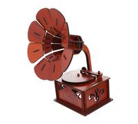 Kisangel Puzzle Legno Gramophone Educativo da Te Facile da Assemblare Design Vintage Natale per La Casa