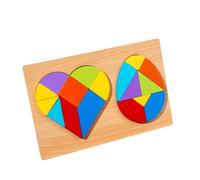 Kisangel Puzzle Tangram in Legno per Bambini Educativo per Sviluppo Cognitivo Set 1 Pezzo per Apprendimento Interattivo e