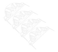 Kisangel Recinzione da Giardino Bianca in Plastica 4 Pezzi con Inserto a Farfalla Staccionata Modulare Resistente Agli Agenti Atmosferici Protezione Bordura Aiuole per Esterni e