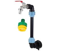 Kisangel Rubinetto in Ottone per Serbatoio Ibc Tubo Elevato, Resistente All'usura, Facile Installazione, Adatto per Serbatoi in Plastica e Barili Liquidi, Uso Domestico e Industriale