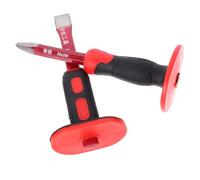 Kisangel Scalpelli da Muratura in Acciaio Cromo Vanadio Scalpello Piatto e Punta Affilata con Paramano Ergonomico Antiscivolo per Roccia e Mattoni Resistente e Durevole