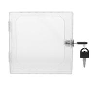 Kisangel Scatola di Sicurezza per Termostato a Parete con Serratura e Chiave Coperchio Trasparente in Acrilico Ventilato 16X15X6 CM Copertura Protettiva per Termostati Ac in Uffici e