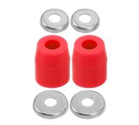 Kisangel Set 1 Kit Boccole Ammortizzatori in Pu Rosso per Skateboard e Longboard, Supporti Antivibrazione per Truck, Kit Hardware per Protezione Deck e Miglior Controllo Cruiser, Adatto