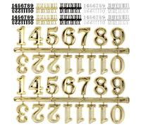 Kisangel Set 12 Pezzi Numeri Arabi e Romani per Orologio da Parete Fai da Te, Kit Accessori per Quadrante Colori Nero, Oro e Argento, Parti di Ricambio per Orologi da Muro, Adatto per