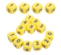 Kisangel Set 16 Dadi Numerici in Acrilico 16mm per Bambini, Strumenti Didattici Matematici per Giochi Interattivi e Apprendimento della Matematica in Classe