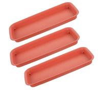 Kisangel Set 3 Sottovasi per Piante in Plastica Rettangolari 40 Cm Vassoio Raccogli Gocce per Piante da Interno Ed Esterno Vaschette di Drenaggio Antisgocciolamento per Vasi da Fioriera