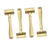 Kisangel Set 4 Pezzi Martello da Tribunale in Legno Mini Martelletto del Giudice Portatile per Gioco di Ruolo Oggetti di Scena Asta Cosplay Scuola
