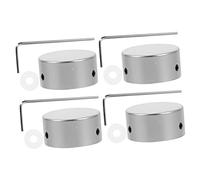 Kisangel Set 4 Tappi Per Pedale Chitarra in Metallo Chiave Inglese e Anello in Gomma, Cappucci Protezione Piedini Effetti, Accessori Compatibili Per Pedaliera Effetti Chitarra Elettrica