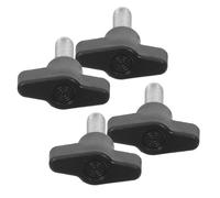 Kisangel Set 4 Viti a Manopola Plastica M8x25 Nere, Bulloni a Testa Zigrinata a Forma di T, Manopole di Serraggio Manuale per Utensili Meccanici ed Elettronici, Regolazione Rapida