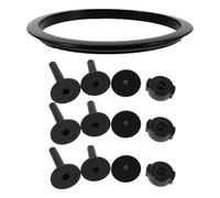 Kisangel Set Accessori per Batteria Anelli per Pelle Grancassa Manicotto Supporto Piatti e Tappo Foro Pelle Tamburo Kit Protezione e Riparazione per Strumenti Musicali Compatibile Vari