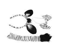 Kisangel Set di Accessori per Costume da Tigre con Fascia la Testa e Coda, Design Realistico, Comodo da Indossare Tutto Giorno, per Recite Scolastiche e Feste