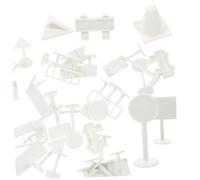 Kisangel Set di Gioco Segnali Stradali Mini per Bambini, Modelli di Traffico Educativi 36 Pezzi, Riconoscimento Segnaletica Stradale per Insegnamento e Gioco Creativo