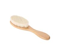 Kisangel Spazzola e Design Confortevole per Barba in Legno e Lana Beige Curva Alta Resistenza Agli Urti la Pulizia della Barba sotto la Doccia in Ambito Domestico