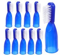 Kisangel Spazzolino da Dito per Pulizia Dentale in Prigione 10 Pezzi, Facile da Usare e Pulire, Design Compatto in Plastico Blu, per Detenuti