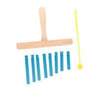 Kisangel Strumento Percussione Orff Campanello Vento Note Con Mazzuolo Legno e Acciaio Inossidabile Leggero e Portatile Per Principianti e Scuola Blu Zaffiro