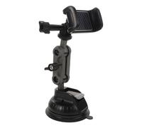 Kisangel Supporto a Ventosa per Telecamera da Auto Girevole a 360°, Kit di Montaggio Morsetto Regolabile per Action Cam e Smartphone, Ventosa Stabile per Cruscotto e Parabrezza,