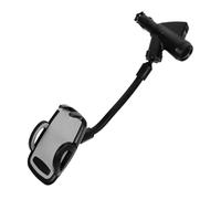 Kisangel Supporto Auto per Cellulare con Doppia Porta USB e Adattatore Accendisigari per Smartphone Materiali Abs Resistenti Protezione Antigraffio e Antiscivolo