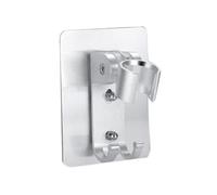 Kisangel Supporto Doccia in Alluminio Spaziale senza Foratura Base Adesiva Resistente Angolo Regolabile per Soffione Montaggio su Superfici Lisce per Bagno Funzionale