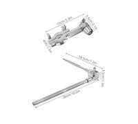 Kisangel Supporto per Cowbell con Morsetto per Rack Batteria Asta e Staffa Montaggio per Rullante Estensione per Kit Percussioni Supporto Stabile e Compatibile con Vari Cowbell