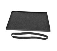 Kisangel Supporto per Proiettore in Acciaio Nero Vassoio Antiscivolo e Cinghie di Sicurezza, Adattatore Filettato Femmina 3/8 a 1/4 Pollici per Treppiede Affidabile