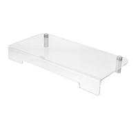 Kisangel Supporto Rialzato per Computer da Tavolo 40X20X5 CM in Acrilico Gambe Metalliche Base per Monitor e Laptop Organizer Salvaspazio per Ufficio e Scrivania