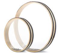 Kisangel Tamburo Onda Oceano 2 Pezzi con Palline D'acciaio Percussione in Legno e Plastica, Suono Bello e Resistente, per Feste e Aule di Musica