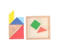 Kisangel Tangram in Legno Puzzle Giocattolo Per Ragazzo Ragazza Piccoli Diverse Forme Per Creare Combinazioni Come Casa Nave Razionale Sicuro Vernice Base d Acqua