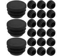 Kisangel Tappi Terminali in Plastica Nera da 22 MM per Gambe di Sedie e Mobili 200 Pezzi Inserti Rotondi Antiscivolo per Protezione Pavimenti in Casa Ufficio e Sala da Pranzo