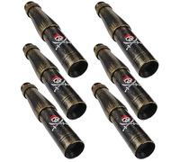 Kisangel Telescopio Giocattolo Pirata Monoculare per Bambini 6 Pezzi, Accessori Pirata per Feste, Cannocchiale di Plastica Resistente per Esplorazioni All’aperto e Giochi di Ruolo