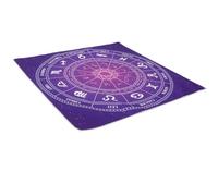 Kisangel Tovaglia per Divinazione dei Tarocchi in Stoffa, Tappetino da Gioco Astrologico 49x49 Cm, Decorazione Tessuto Mandala per Lettura e Giochi di Cartomanzia, Leggera e Portatile